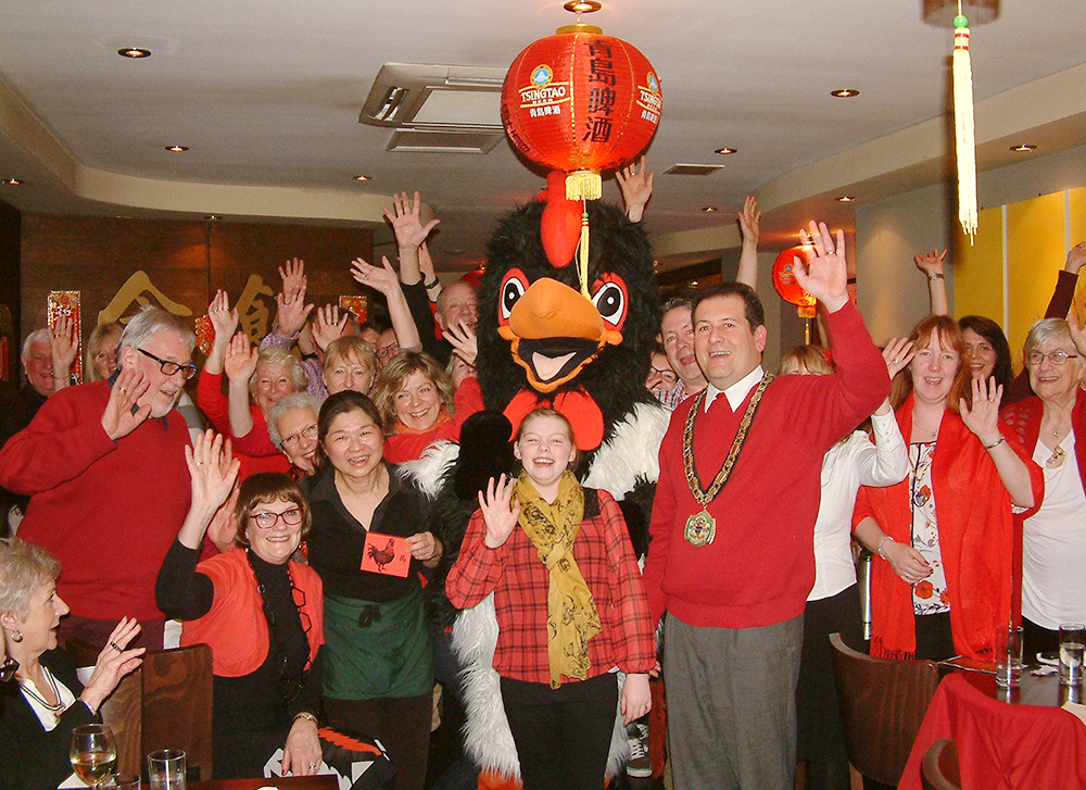 photo of Friends of Dorking celebrating Chinese New Year at fund raising activity